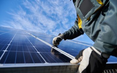 Solar Panels Being Installed